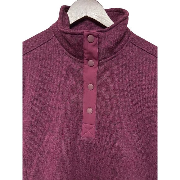 Orvis 1/4 Snap Burgundy Purple Pullover Sweater Shirt Size Large - Picture 2 of 9